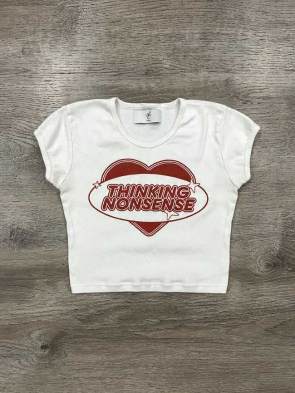Sabrina Carpenter Cropped Baby Tee (Thinking Nonsense)